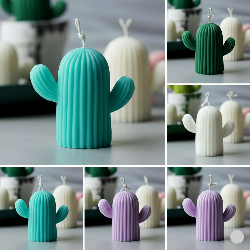 desert Bloom Cactus Candle